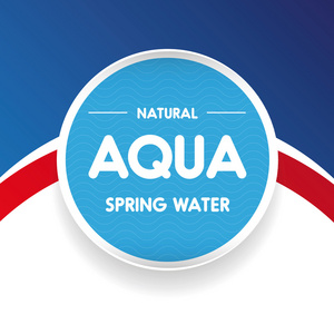 Aqua 水波标签或贴纸