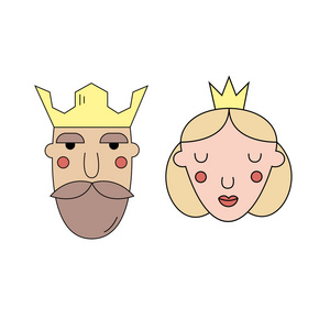 国王和公主图标图片