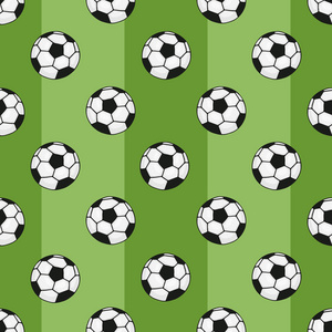 绿色条纹球足球球无缝模式上有条纹的绿色背景照片