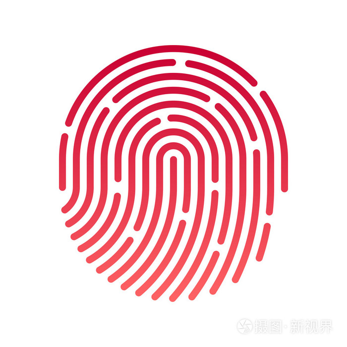 id 的应用程序图标.指纹矢量图