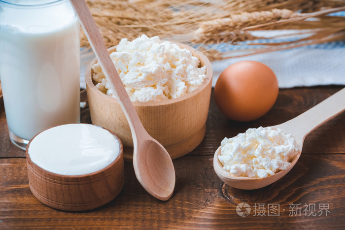 牛奶, 奶酪, 酸奶油和鸡蛋