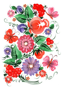 乌克兰的装饰列表。花组成与蝴蝶