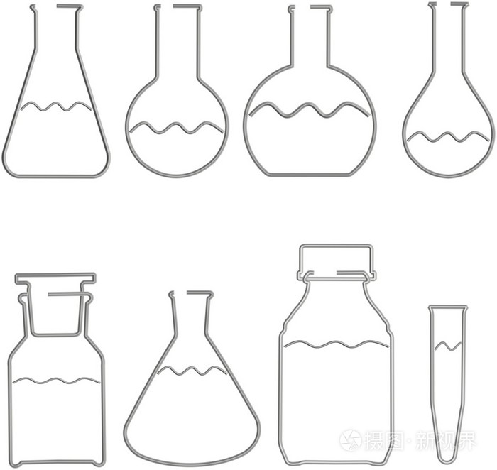 科学容器简笔画图片