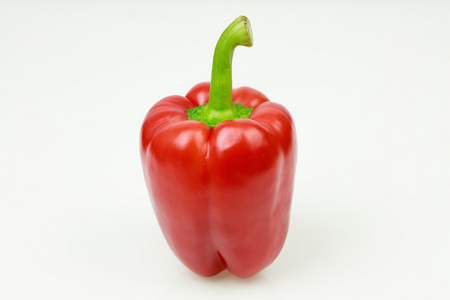 红甜椒，白色背景上