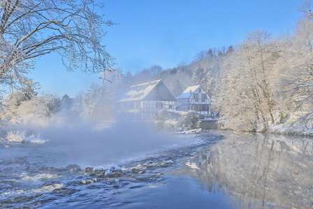 山区土地，德国 Wupper，Wipperaue，，索林根河