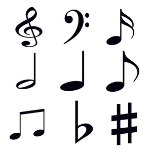 八分音符图片-八分音符素材-八分音符插画-摄图新视界