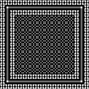 平方的头巾矢量模式有三种类型的几何图案