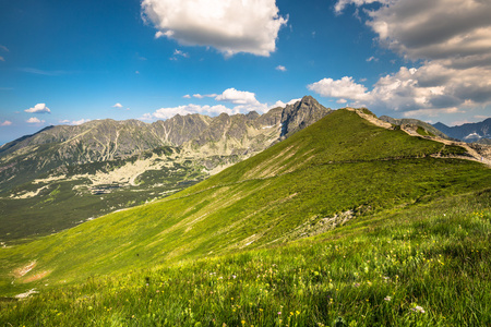 塔特拉山，波兰，视图从 Kasprowy Wierch 谷气