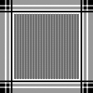 平方的头巾矢量模式有三种类型的几何图案