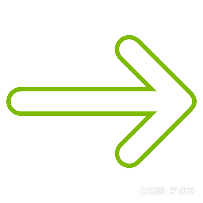 圆形箭头右轮廓矢量图标