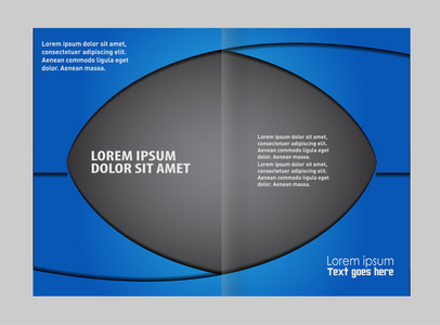 矢量空双折小册子打印模板设计图片
