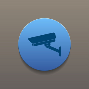 矢量图轮廓的监控摄像机照片