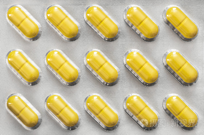 一盒黄色药片