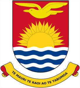 基里巴斯的徽章。大洋洲