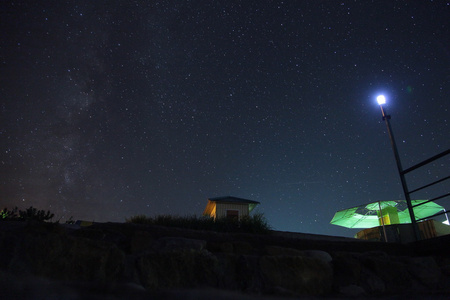 夜晚的天空与星星