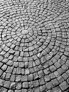 圆形石材怎么铺图片