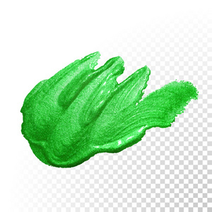 绿色水彩抽象笔触.矢量油画颜料.波兰涂片照片