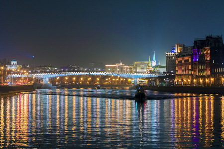 宗法桥在莫斯科夜景图片