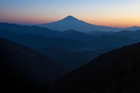 富士山在秋天的季节