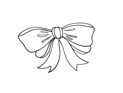 图形的弓.黑色和白色照片