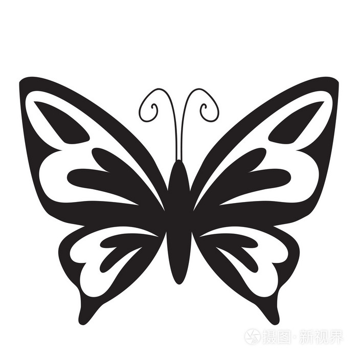 蝴蝶矢量卡通插图