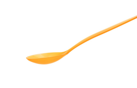 橙色的塑料勺