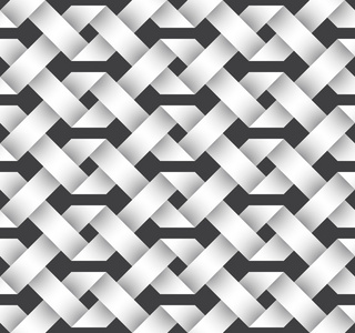 无缝模式的交织在一起的丝带照片