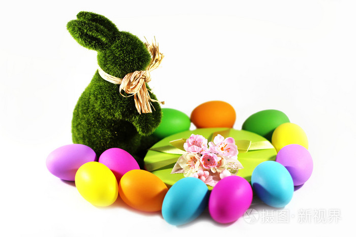 复活节兔子和彩蛋复活节