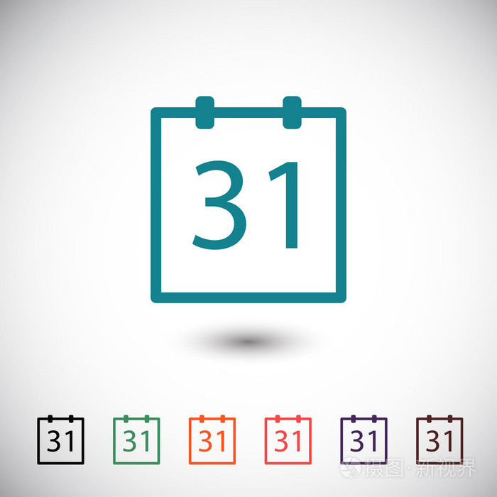 31 日历数字图标插画-正版商用图片1n9j5u-摄图新视界