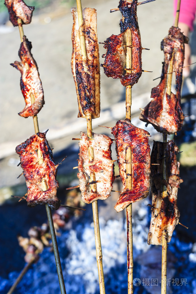 烧烤肉烧烤的东西