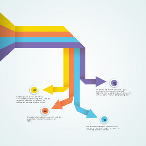 彩色箭头信息元素的商业。