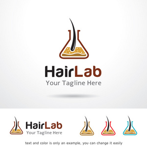 头发实验室 Logo 模板设计矢量