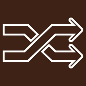 混合箭头水平细线矢量图标照片