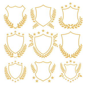 装饰金盾牌,l照片