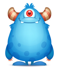 用一只眼睛的卡通怪物照片