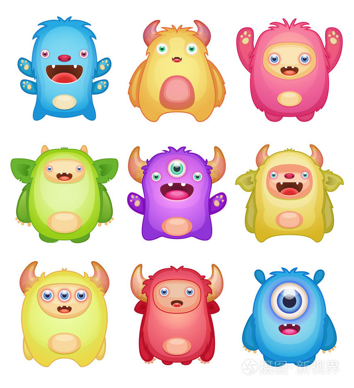 可爱的怪物一套