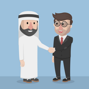 商人与阿拉伯语业务人合作