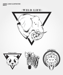 时髦野生动物徽标