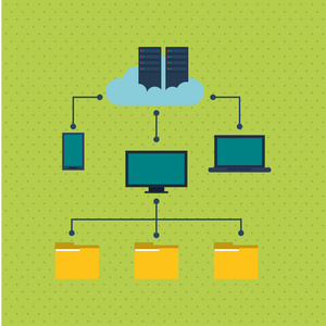 数据中心和文件，设计，矢量图