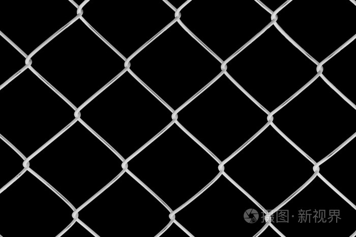 在黑色背景上的金属网