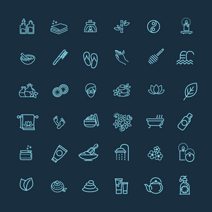 大纲 web 图标设置水疗和美容