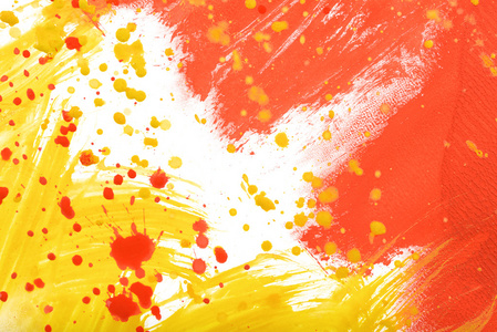 黄色红色手绘水粉笔触涂抹纹理图片