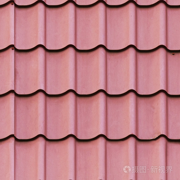 无缝的红色屋顶背景纹理