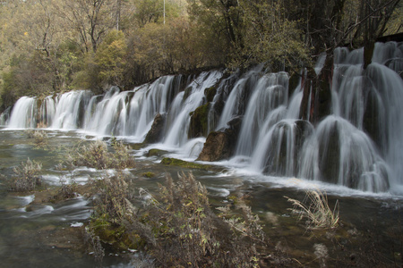 美丽的风景，九寨沟，四川省，中国