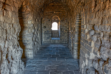 伟大的中国墙上瞭望塔的内部