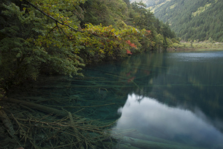 美丽的风景，九寨沟，四川省，中国