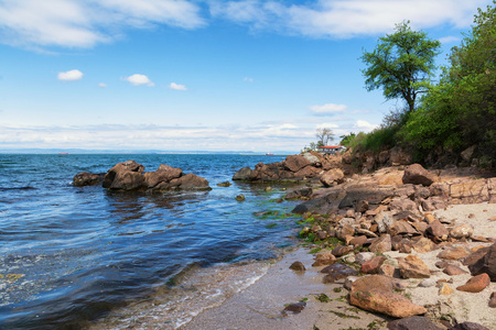 在保加利亚布尔加斯附近的黑海海景