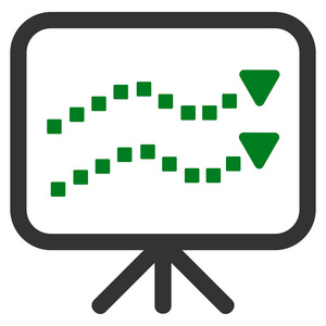 趋势演示文稿矢量工具栏图标