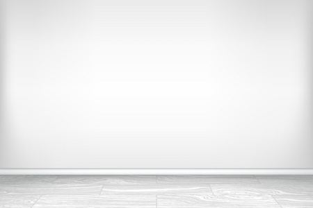 空的白墙和镶木地板.室内的空房间.矢量这照片