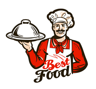 餐厅,食客矢量标志.菜, 饭, 食品或厨师的图标照片